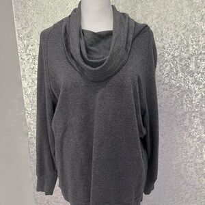 CAbi Charcoal Cowl Neck Sweater Size XS